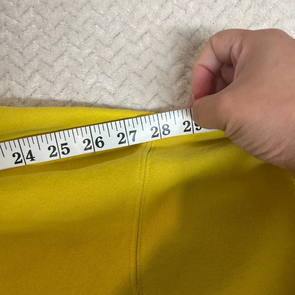 Nike Center Swoosh Yellow Oversized‎ Boxy Pullover Hoodie Streetwear Small